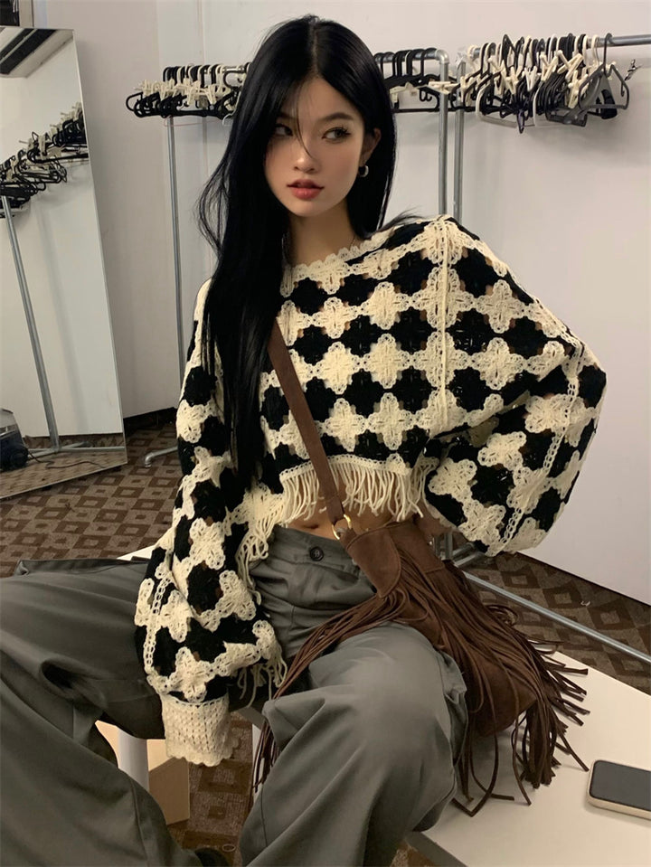 ナウンレス　フリンジショートトップス レディースフリンジショート丈トップス – CELL CLAN