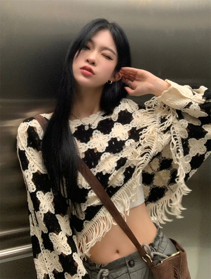 ナウンレス　フリンジショートトップス NOUNLESS - 【残り一点】Bright Loop Fringe Short Tops | ACRMTSM