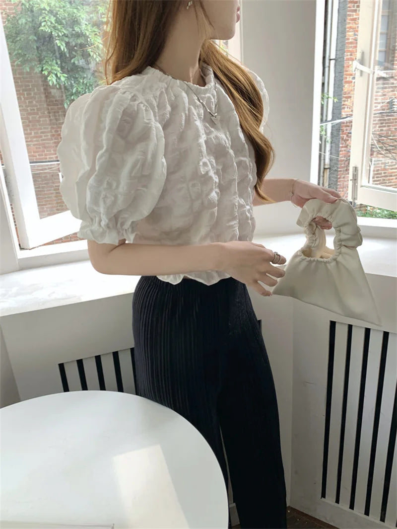 タグ付き新品⭐︎Liesseリエス⭐︎ショート丈パフスリーブブルゾン タグ付き新品⭐︎Liesseリエス⭐︎ショート丈パフスリーブブルゾン